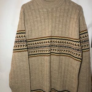 Lord Jeff Cable Knit Sweater Orlon DuPont Size L